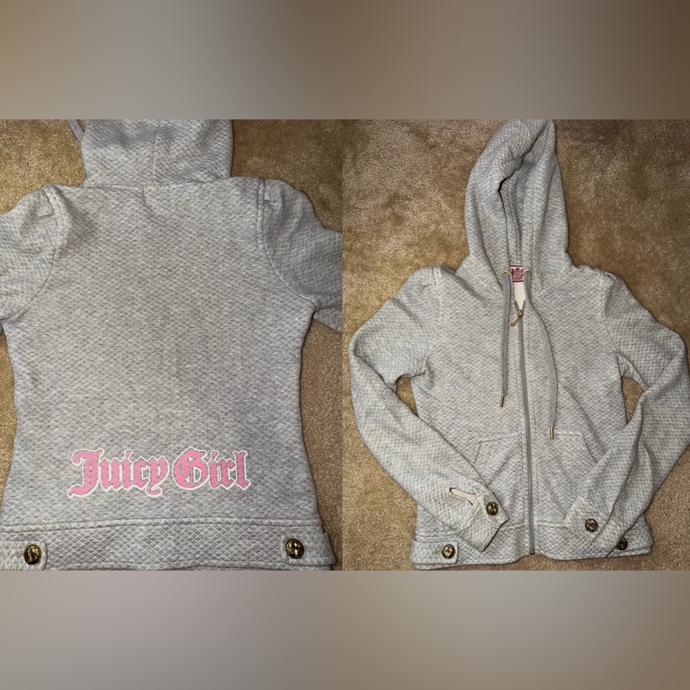 Y2K OG Ladies Juicy Couture Zipup hoodie jacket sz M